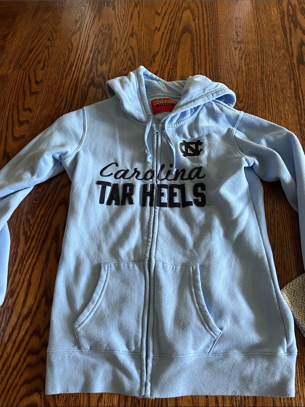 Carolina Tar Heels Light Blue Zip Hoodie